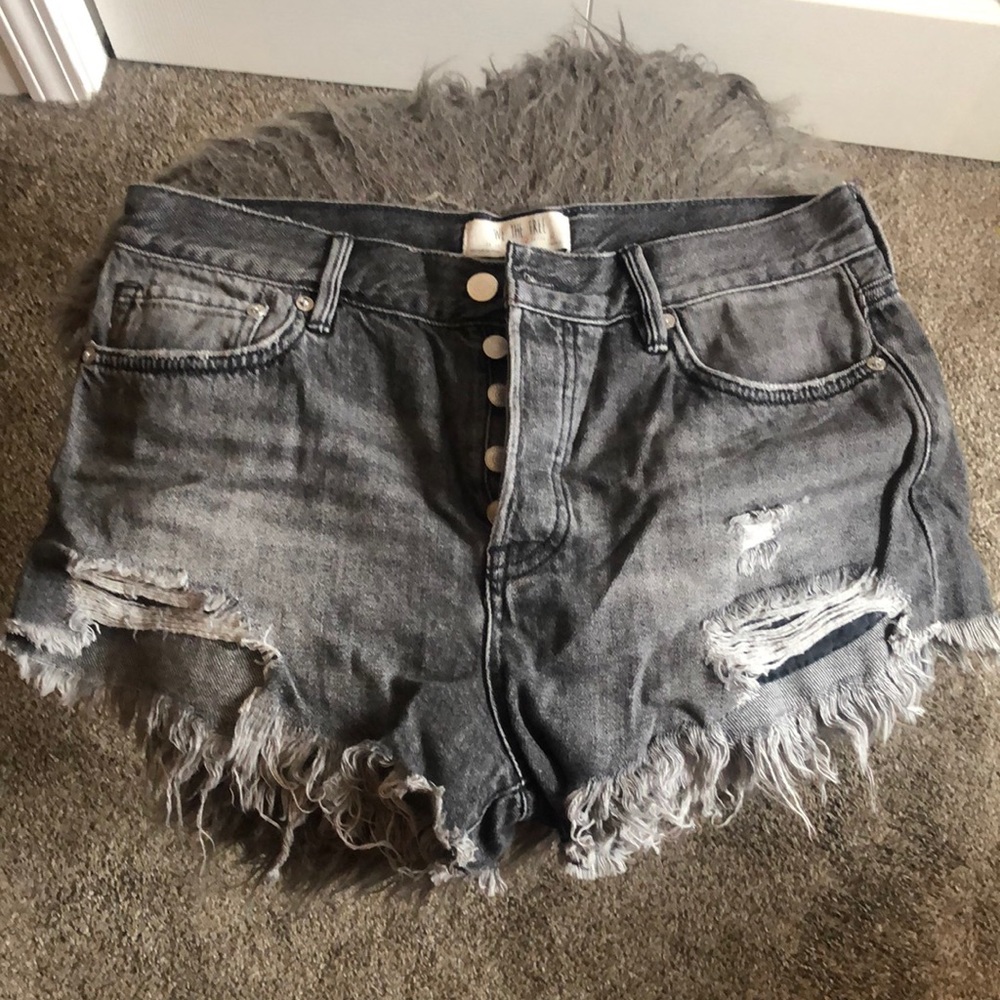 Black Jean shorts